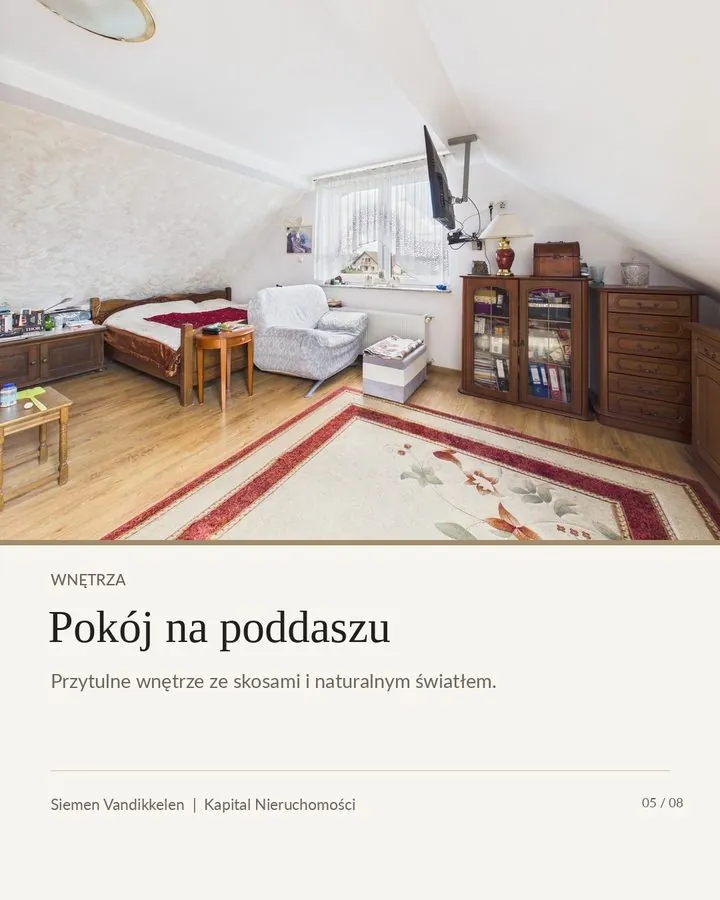 Slajd 5: pokój na poddaszu